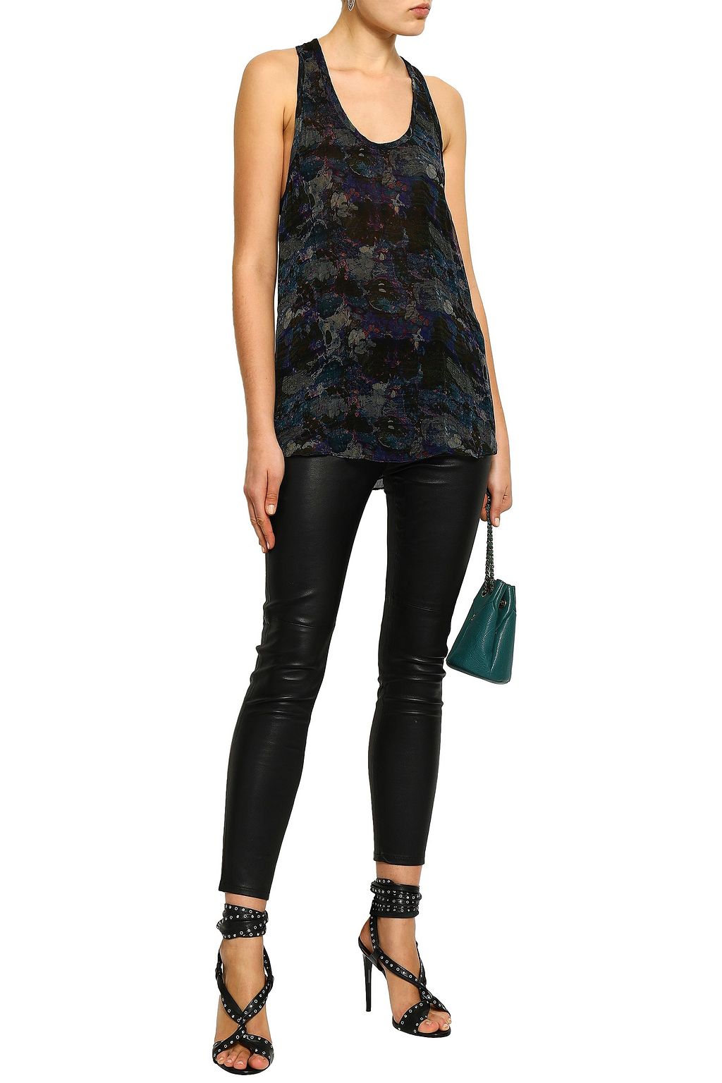 IRO Jetta printed georgette tank