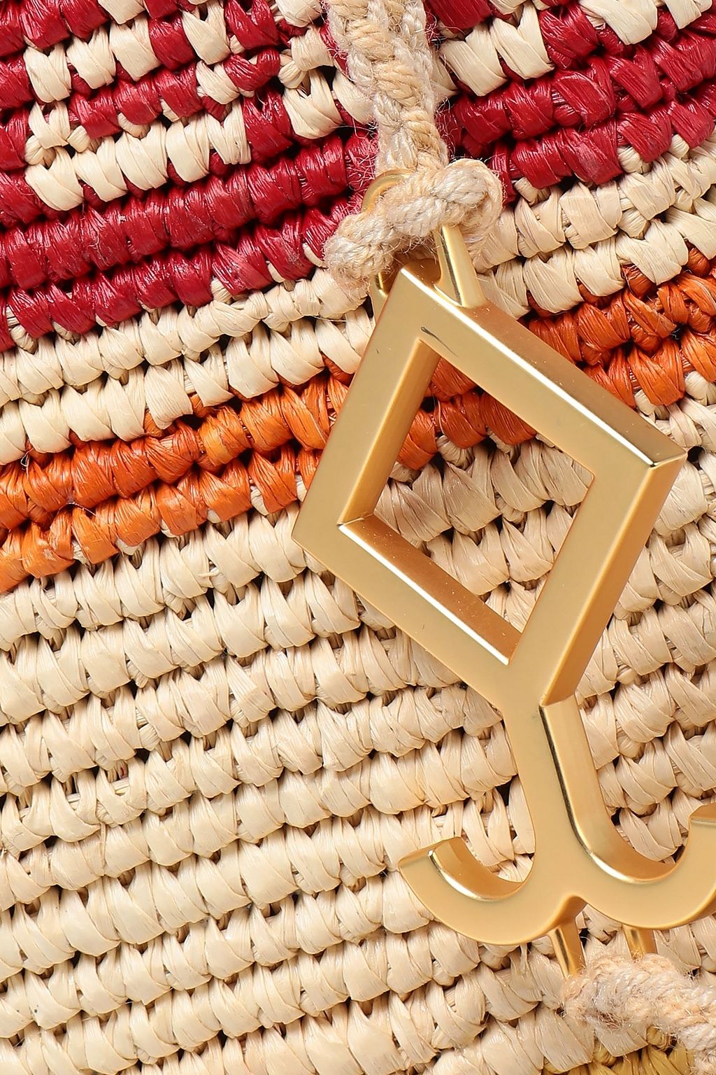 YOSUZI Iris straw clutch