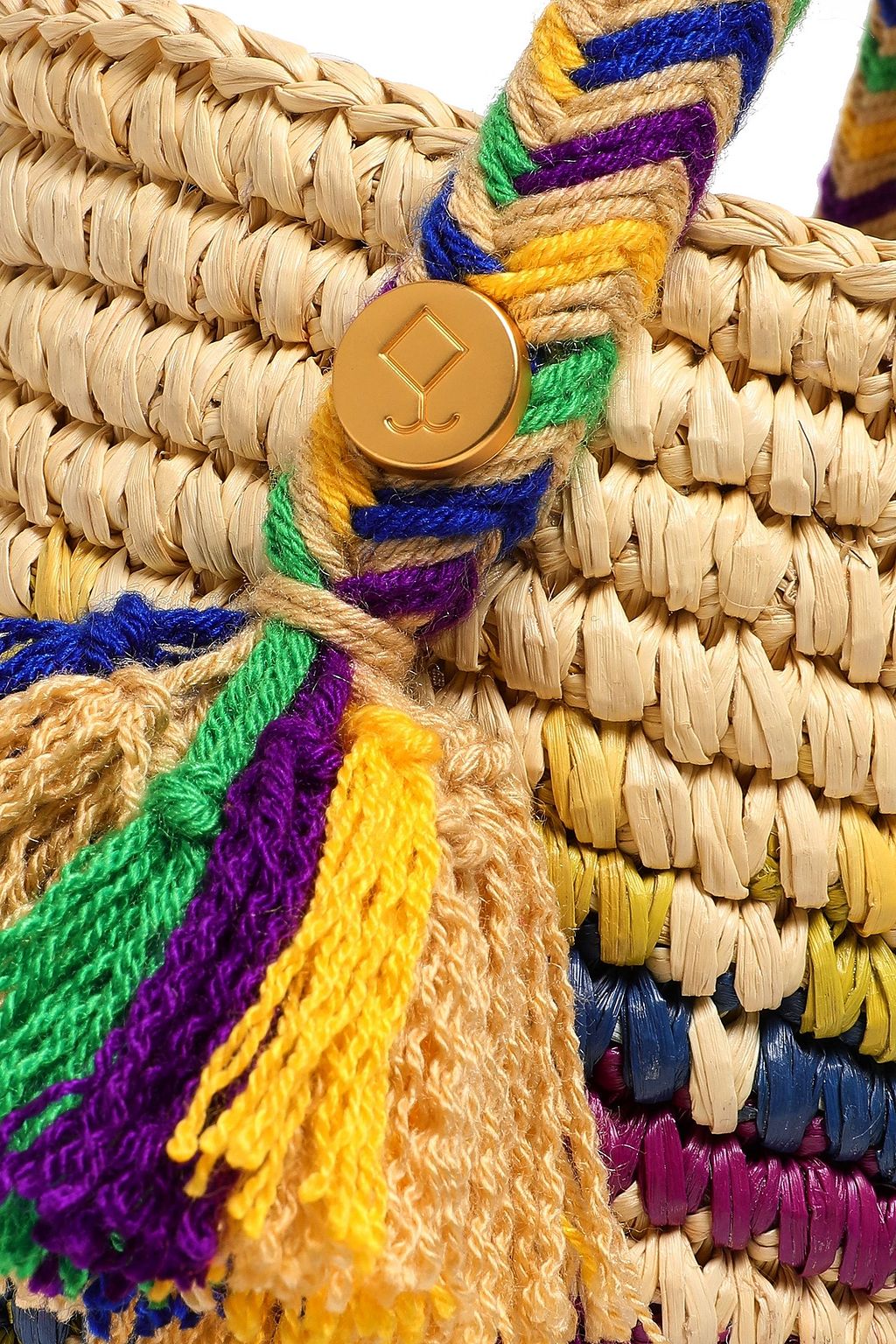 YOSUZI Rym straw bucket bag