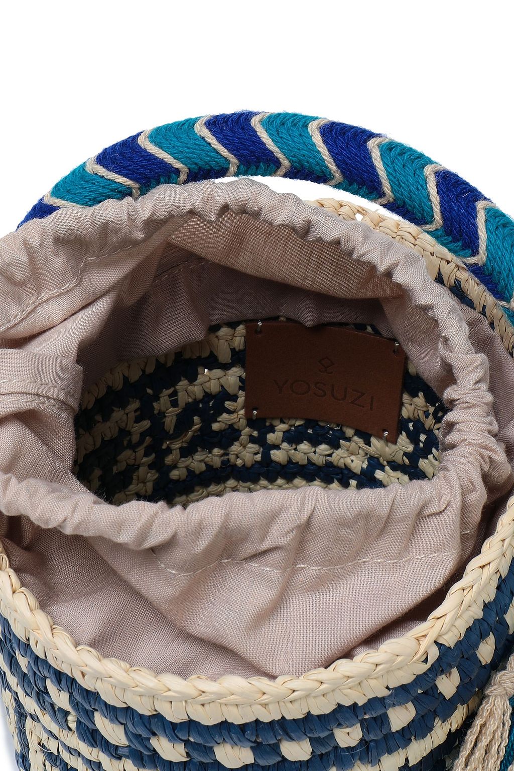 YOSUZI Tara tasseled toquilla straw bucket bag