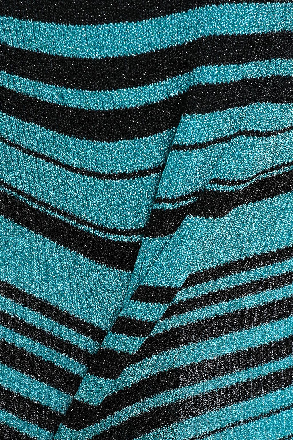 MISSONI Striped ribbed-knit sweater