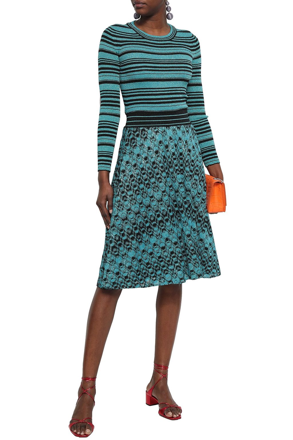 MISSONI Striped ribbed-knit sweater