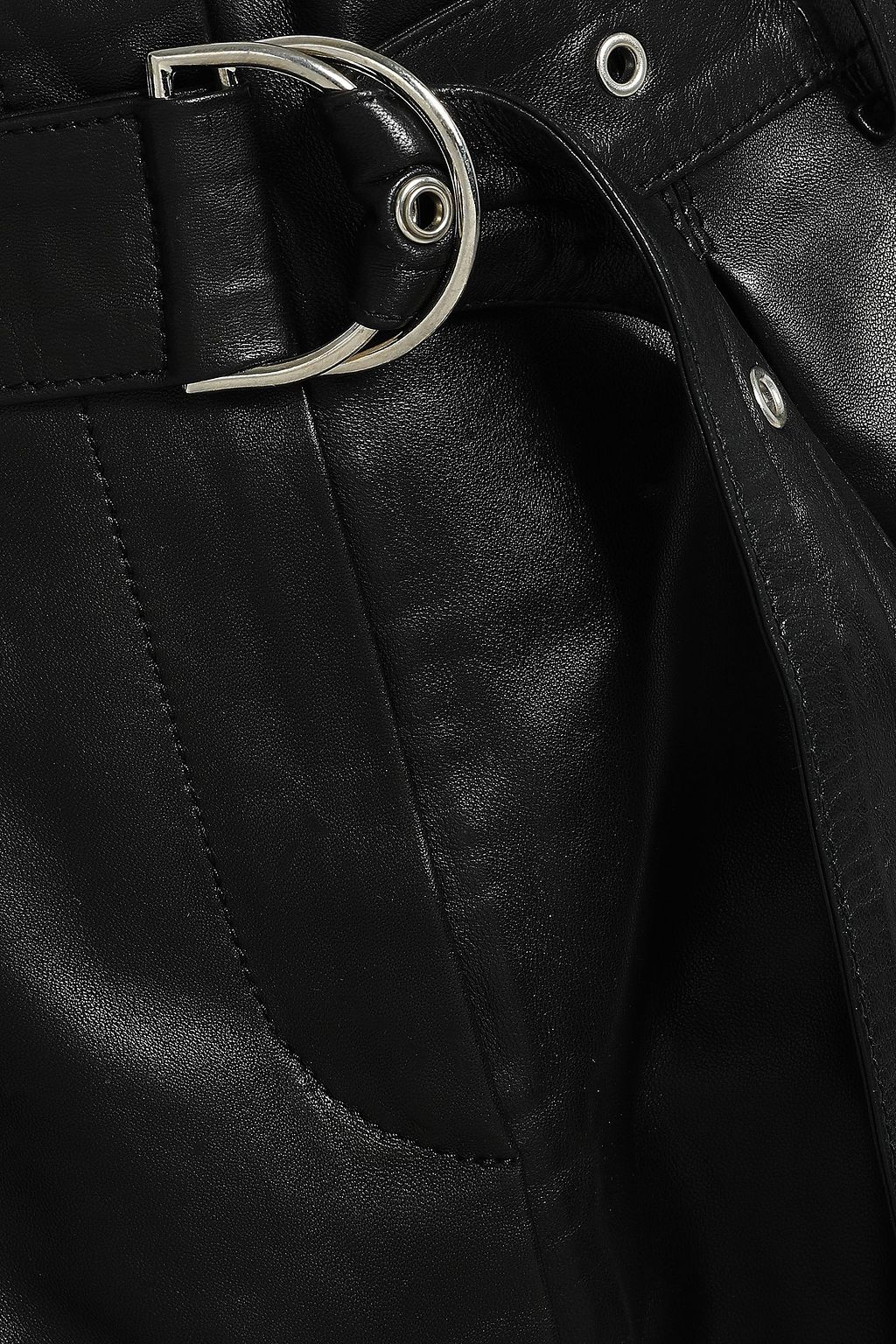 IRO Anblum belted leather mini skirt