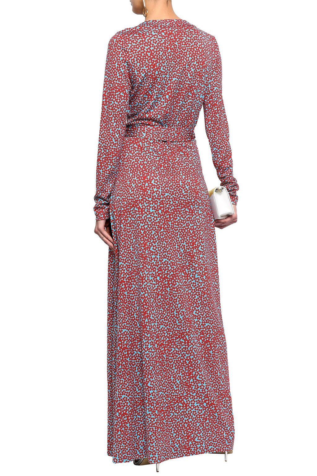 DIANE VON FURSTENBERG Printed silk-jersey maxi wrap dress