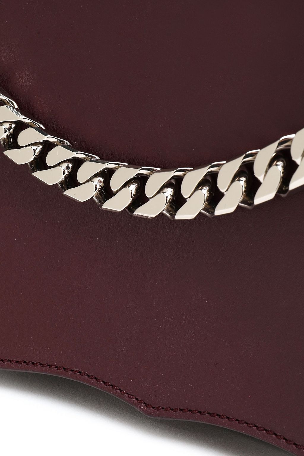 CALVIN KLEIN 205W39NYC Chain-trimmed leather shoulder bag