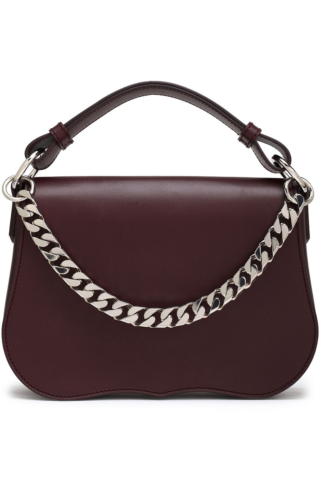 CALVIN KLEIN 205W39NYC Chain-trimmed leather shoulder bag