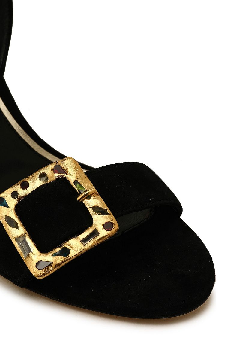 JIMMY CHOO Buckled suede sandals | THE OUTNET