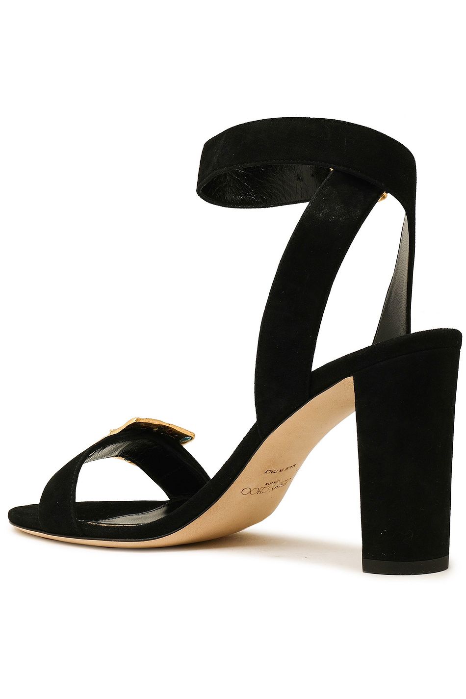 JIMMY CHOO Buckled suede sandals | THE OUTNET