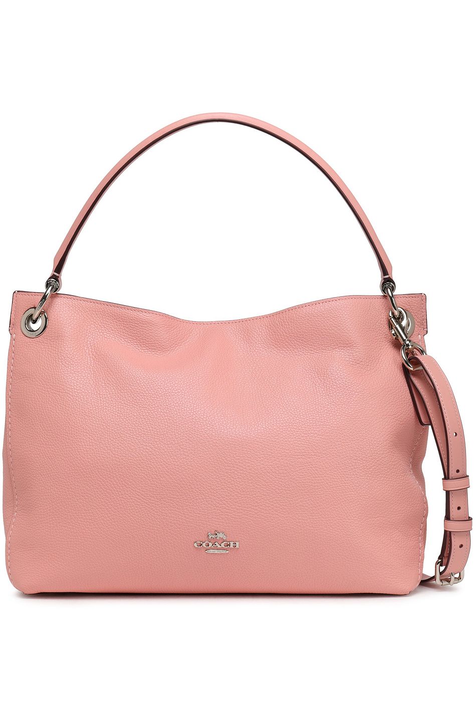 coach textured leather shoulder bag