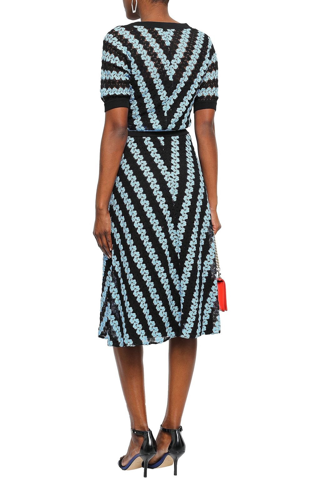 MISSONI Striped crochetknit midi dress THE