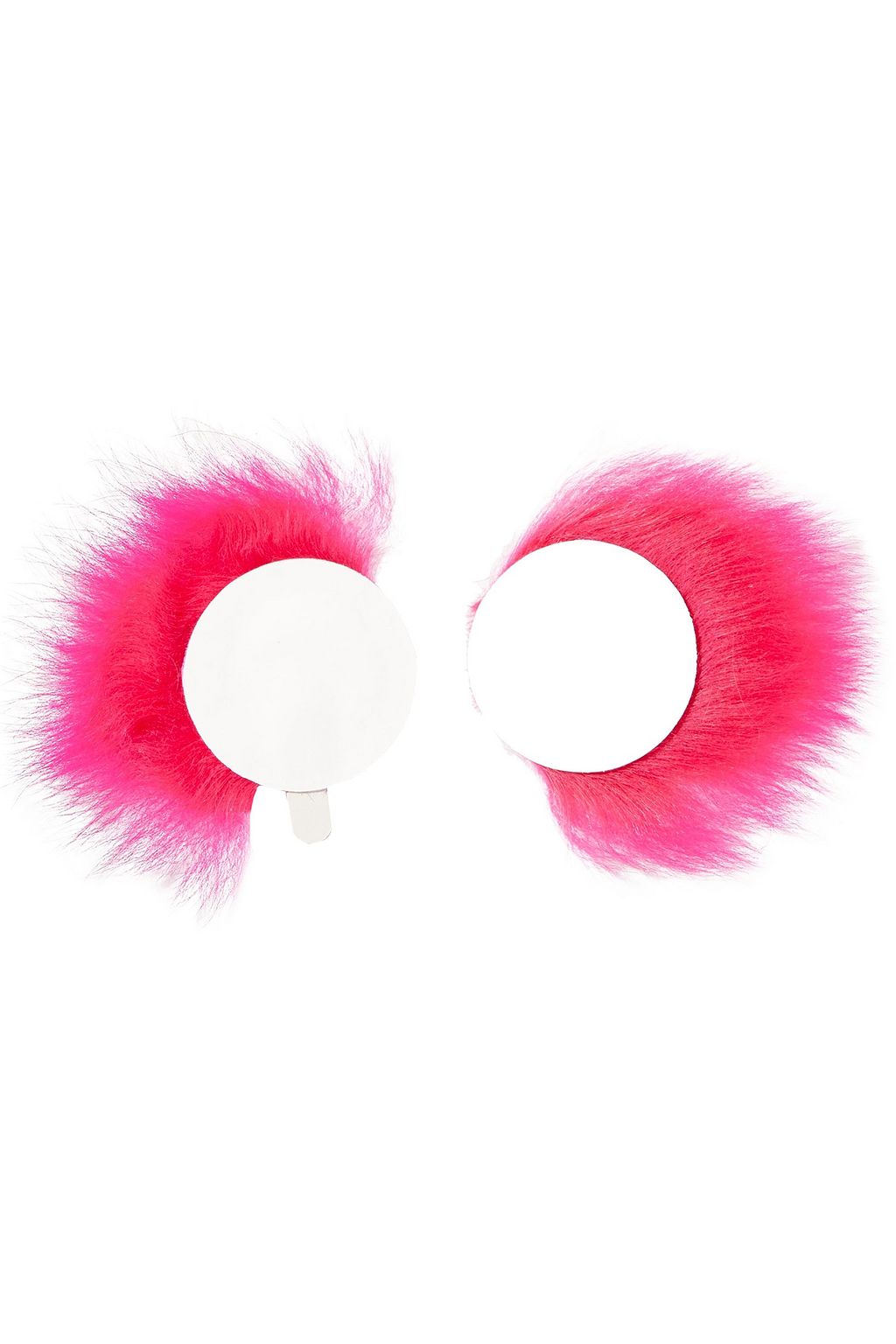 ANYA HINDMARCH Set of two leather-appliquéd shearling stickers