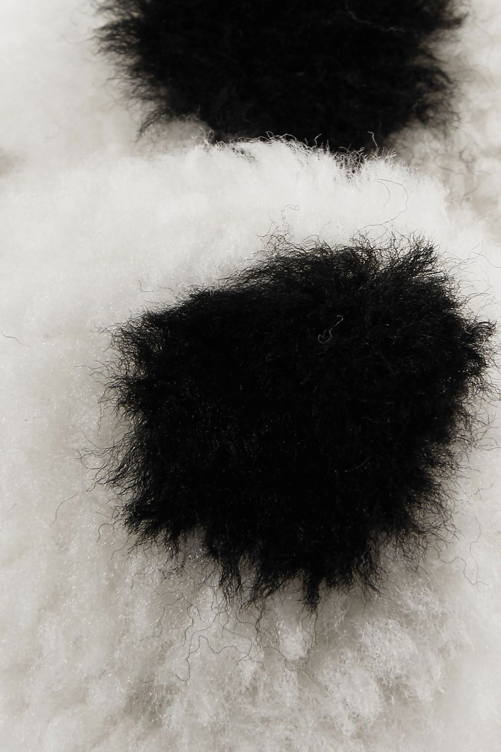 ANYA HINDMARCH Shearling and leather keychain