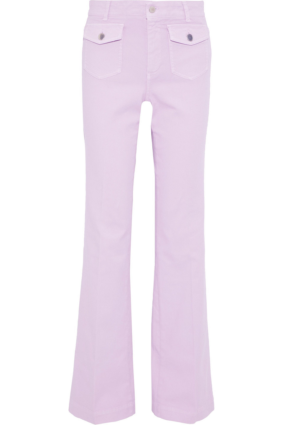 stella mccartney - the flare high-rise bootcut jeans - purple - 24