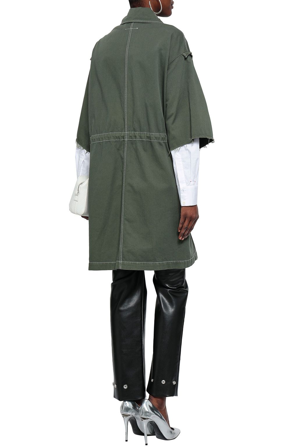 MM6 MAISON MARGIELA Frayed cotton-blend canvas jacket