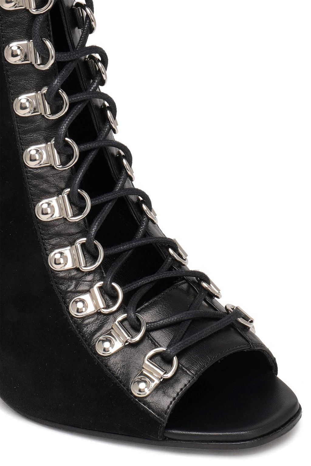 BALMAIN Lace-up suede ankle boots