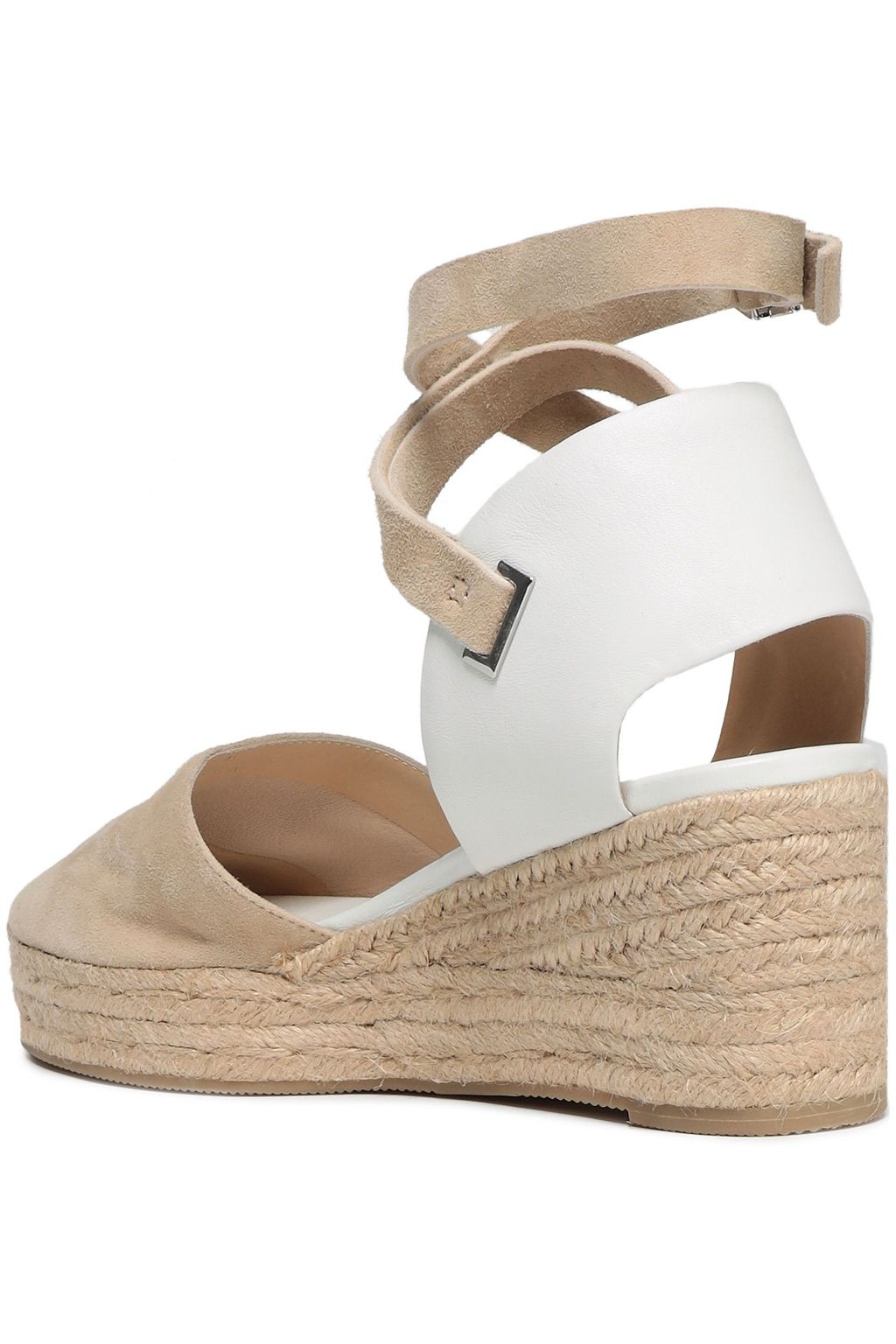 RAG & BONE Kea leather and suede wedge espadrilles