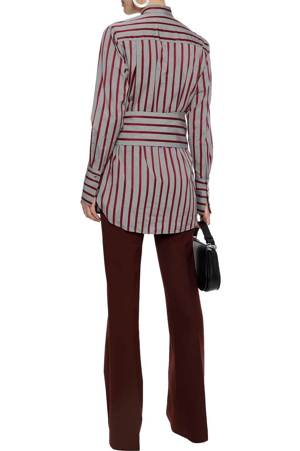 VICTORIA, VICTORIA BECKHAM Stretch-cady bootcut pants