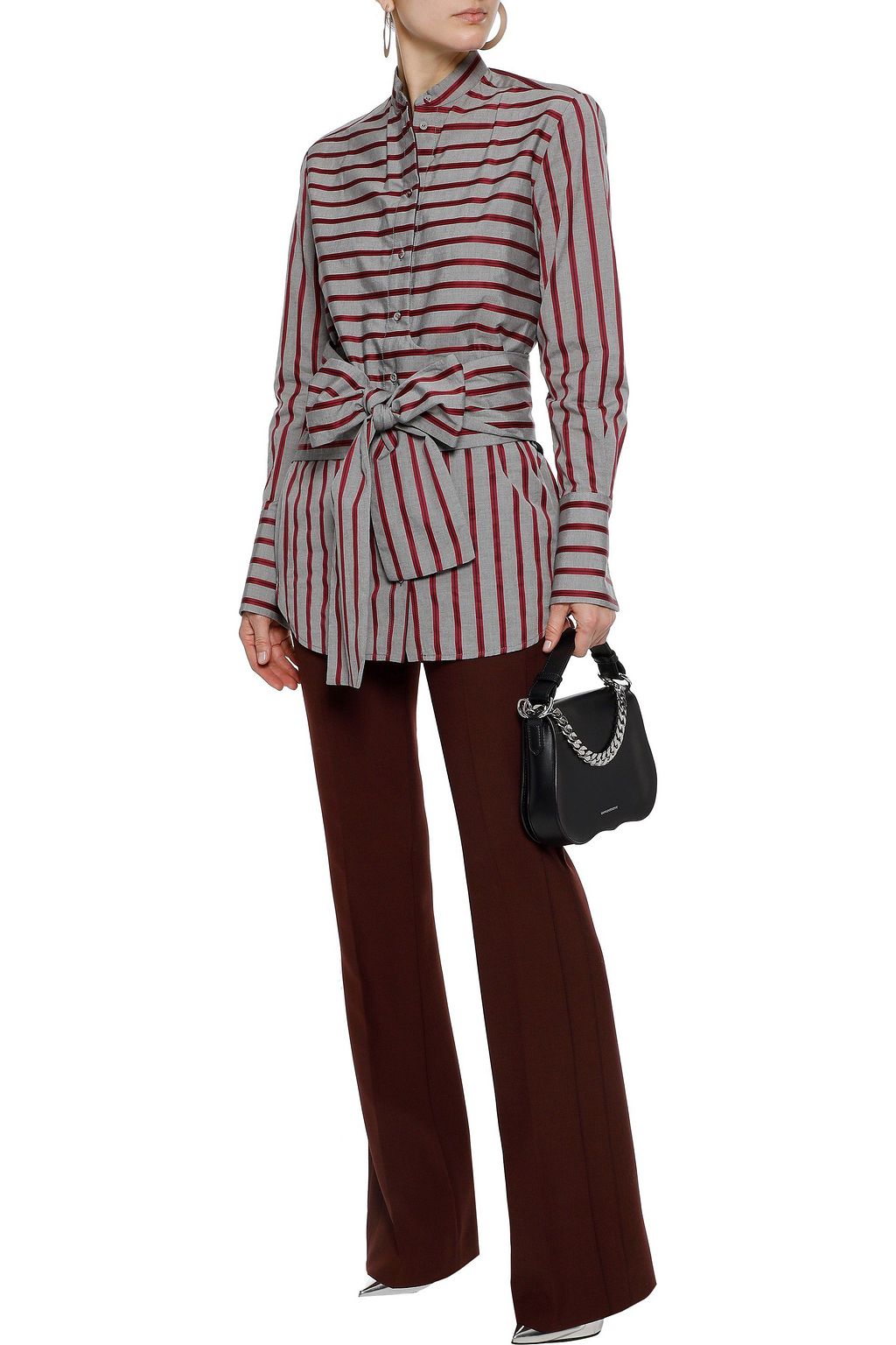 VICTORIA, VICTORIA BECKHAM Stretch-cady bootcut pants