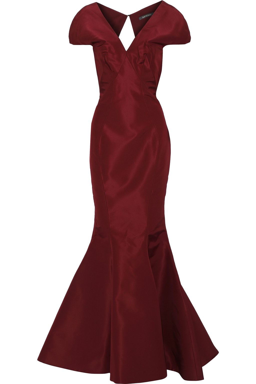 burgundy silk gown