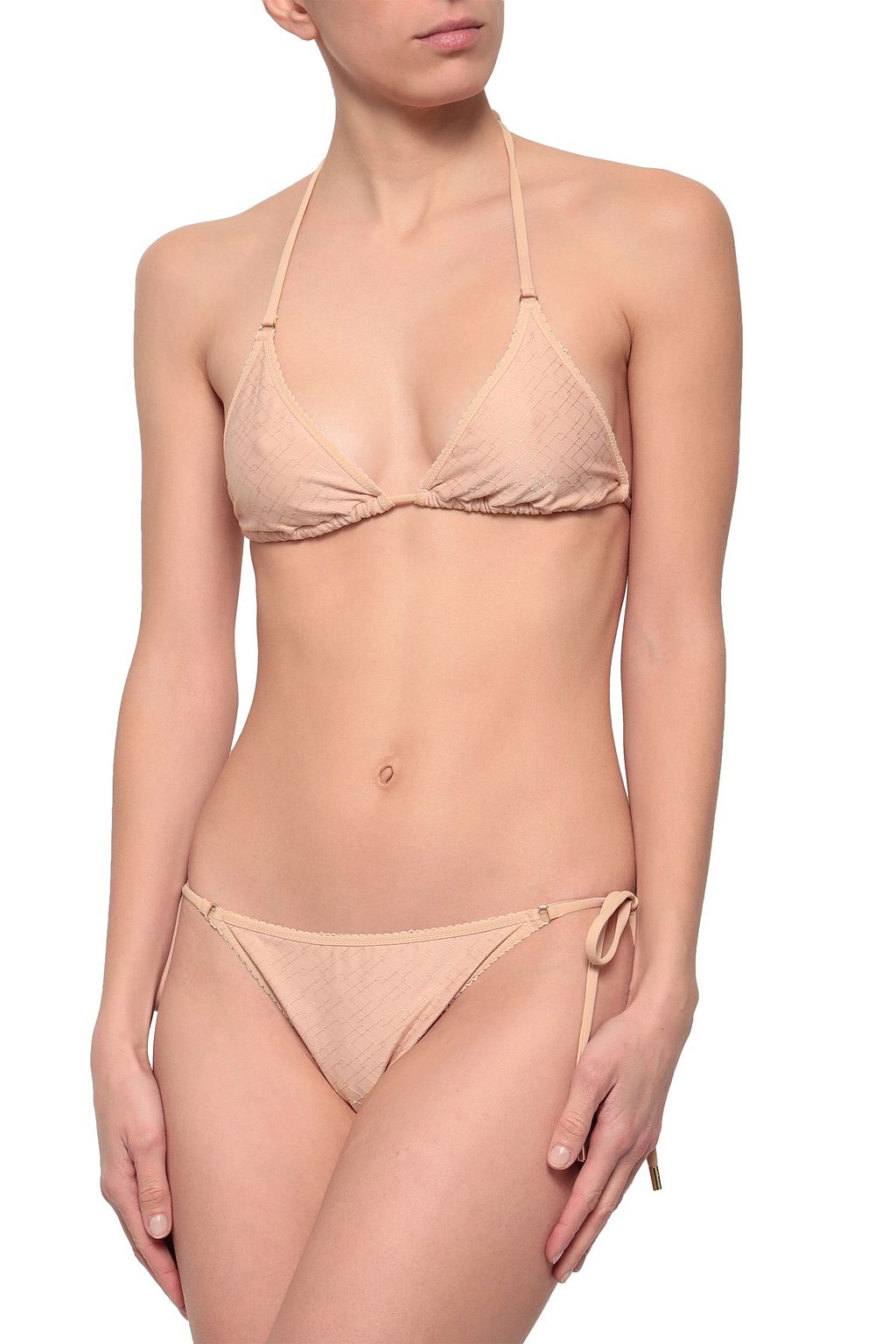 MELISSA ODABASH Embroidered triangle bikini top