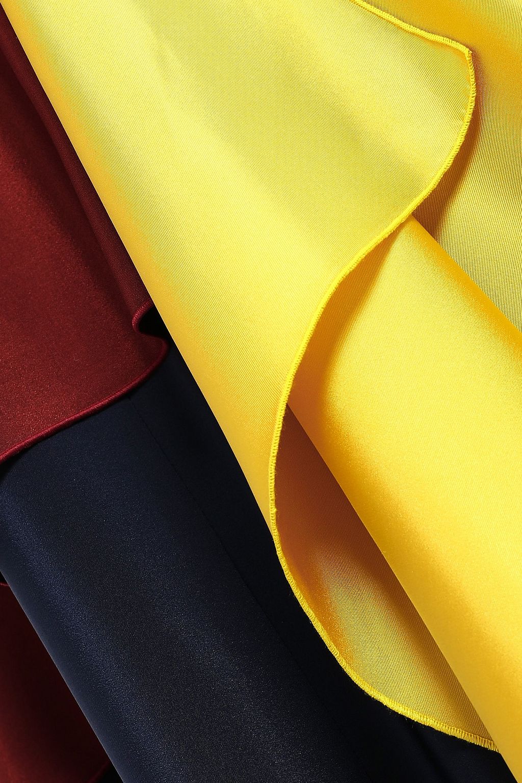 ROKSANDA Draped color-block silk-twill and crepe de chine maxi dress