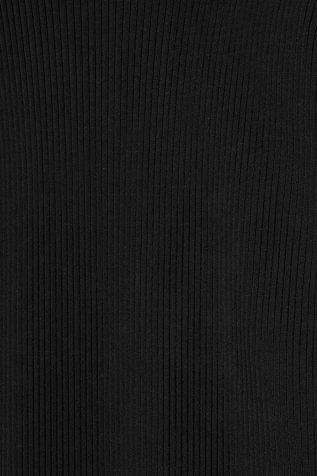 ALEXANDER WANG Ruffled ribbed cotton-blend midi dress