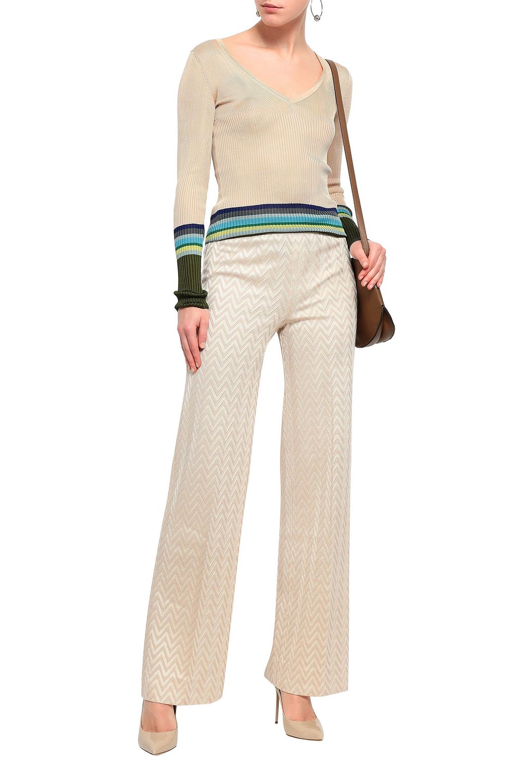 MISSONI Stretch-knit straight-leg pants