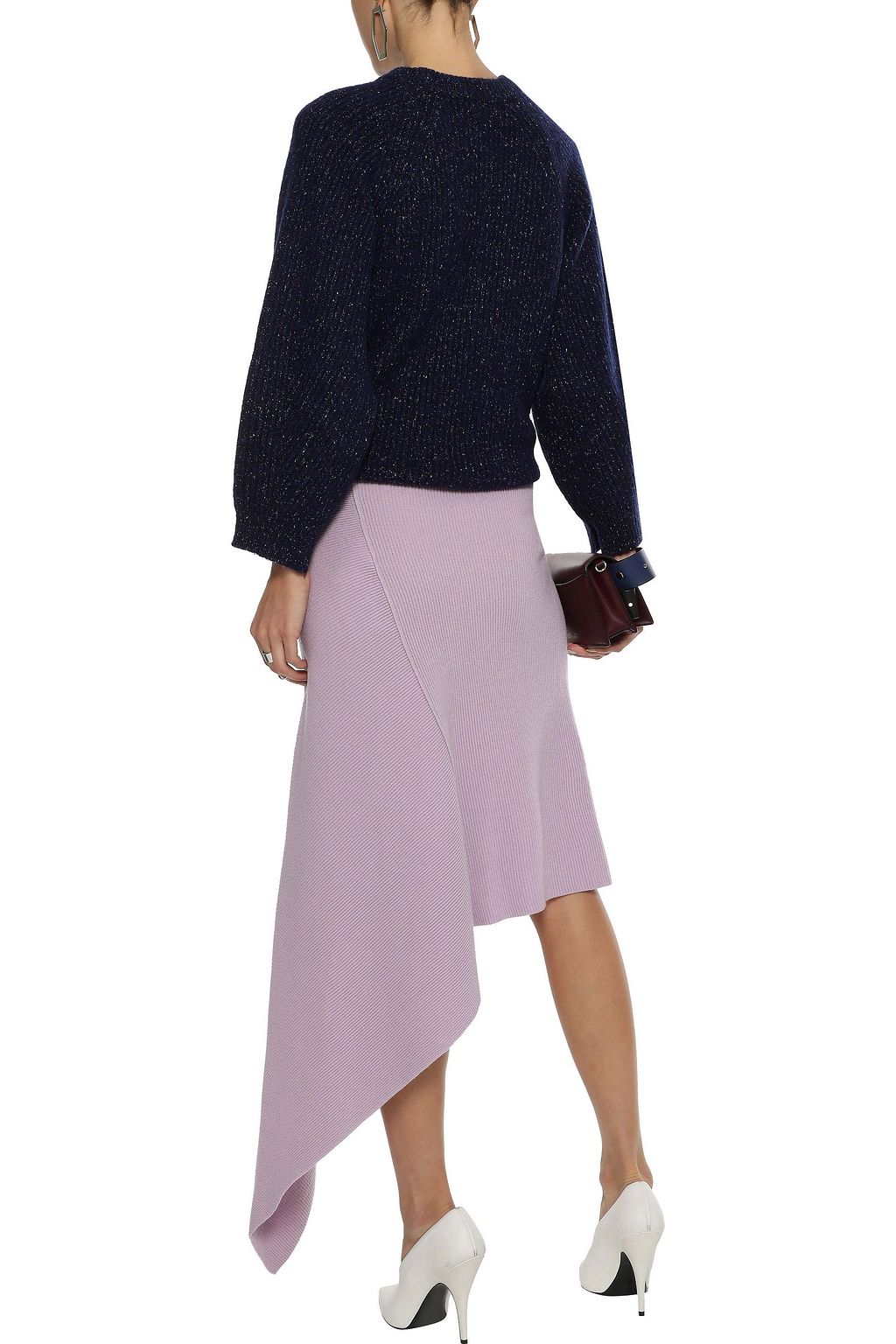 STELLA MCCARTNEY Asymmetric ribbed wool skirt