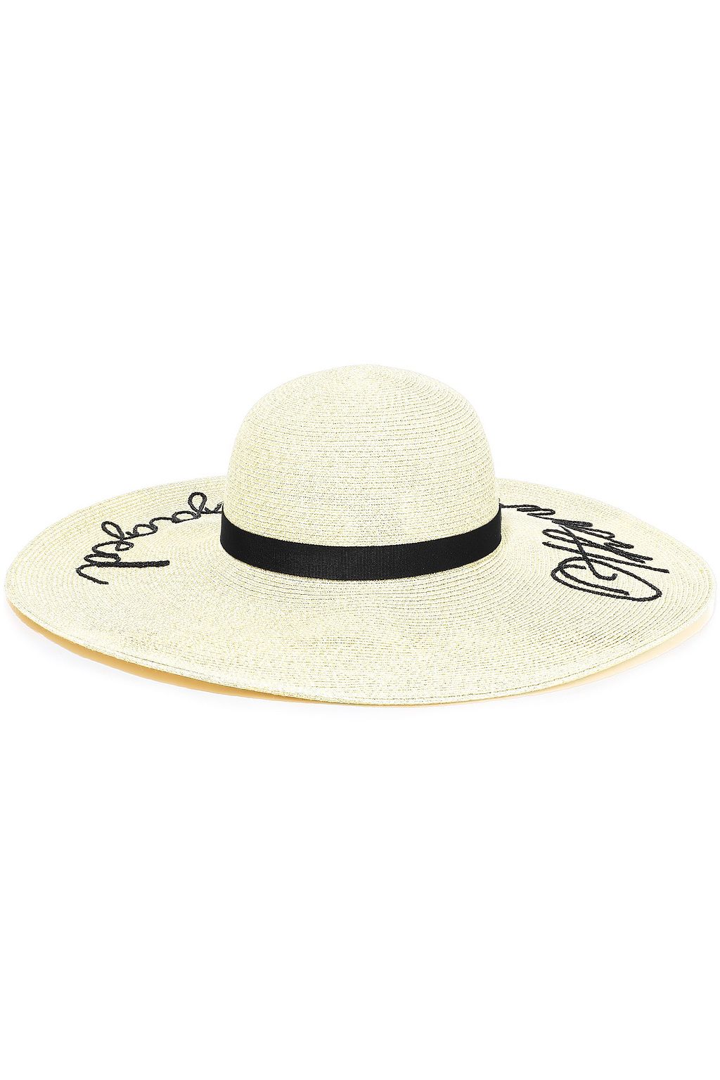 EUGENIA KIM Bunny embroidered paper-blend sunhat