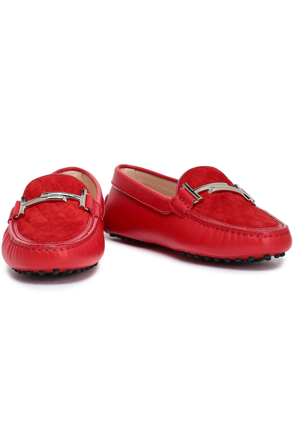 tod's double t quilted loafers