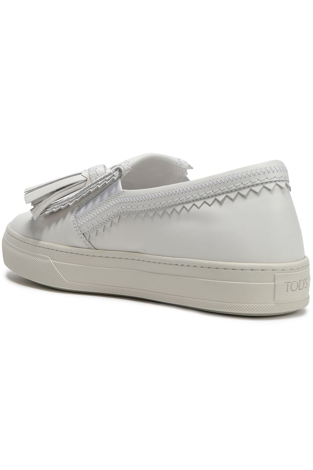 TOD'S Tasseled leather slip-on sneakers