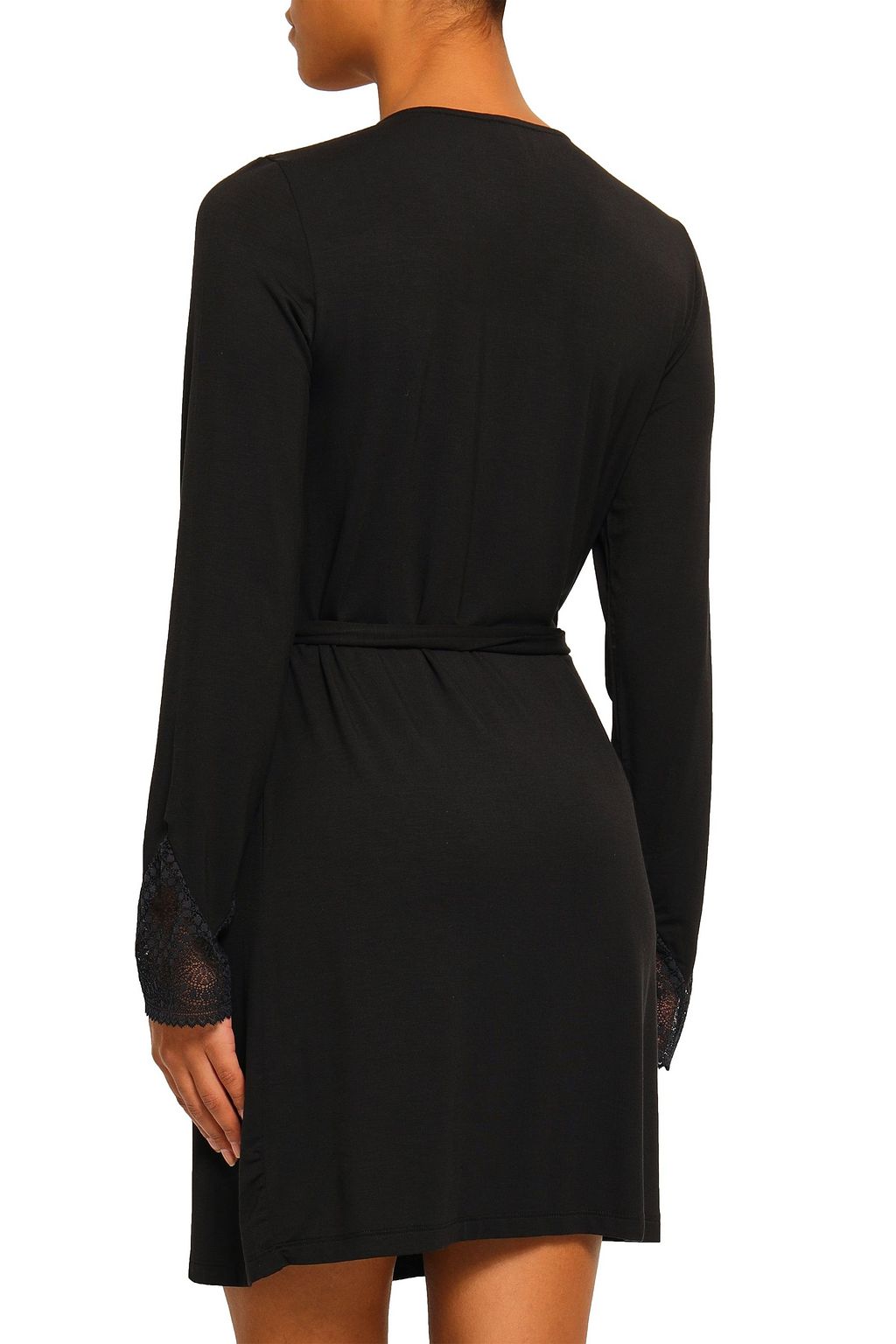 COSABELLA Lace-trimmed stretch-jersey robe