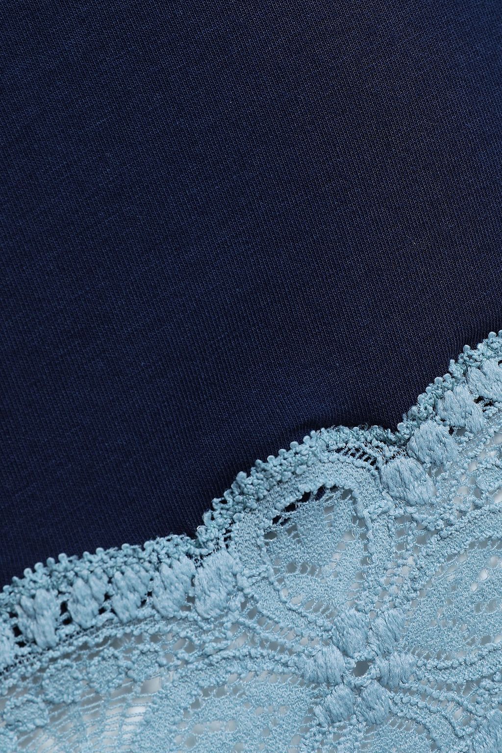 COSABELLA Lace-trimmed stretch-jersey pajama top