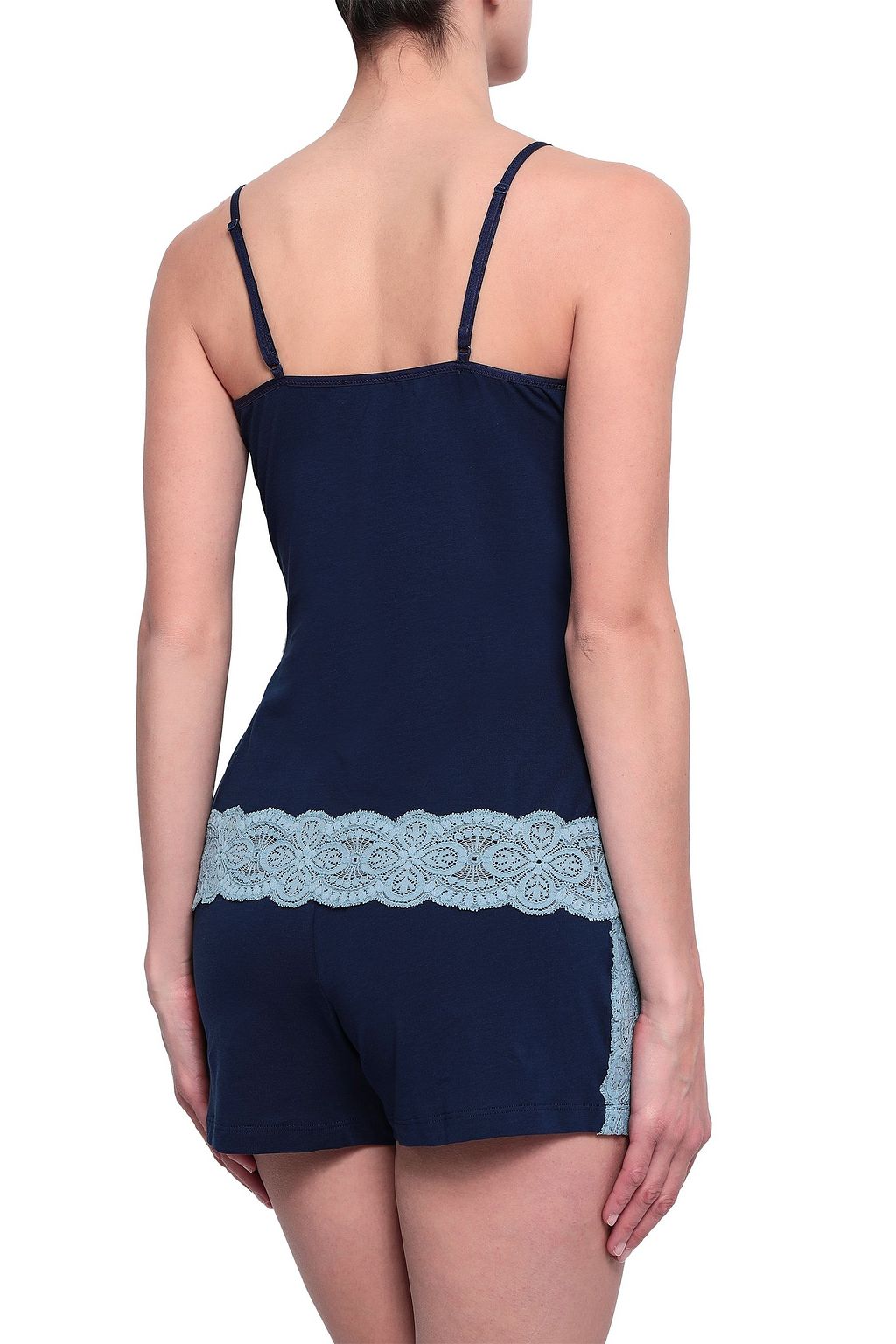 COSABELLA Lace-trimmed stretch-jersey pajama top