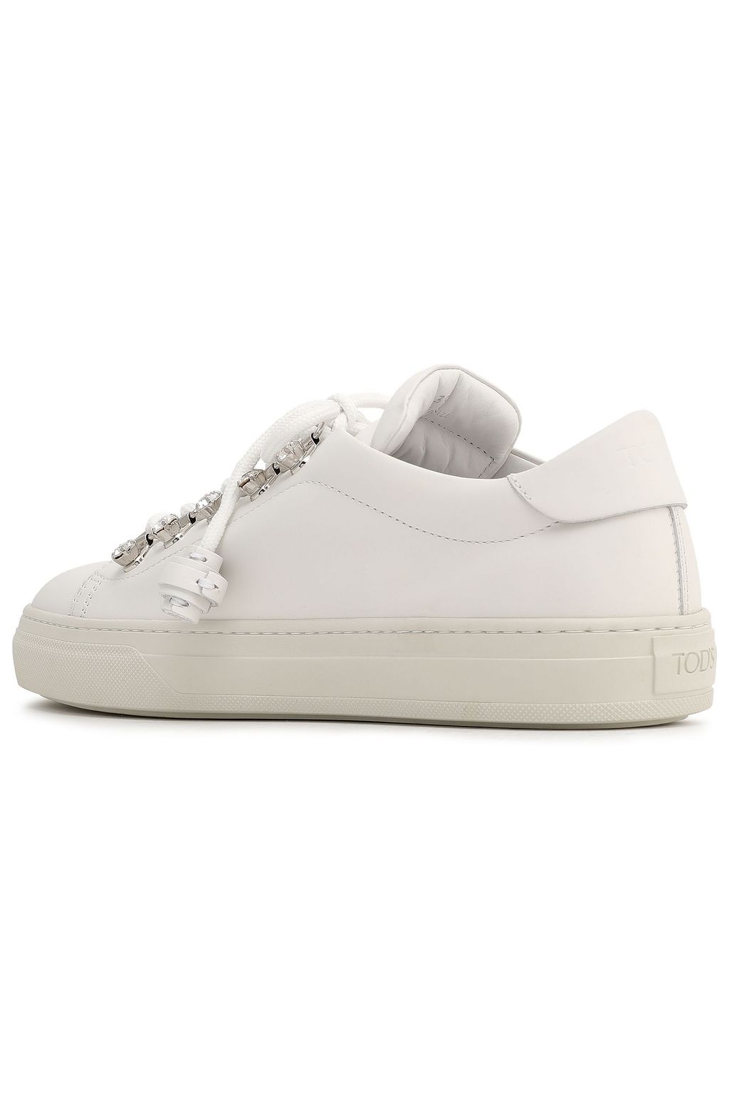 TOD'S Embellished leather sneakers