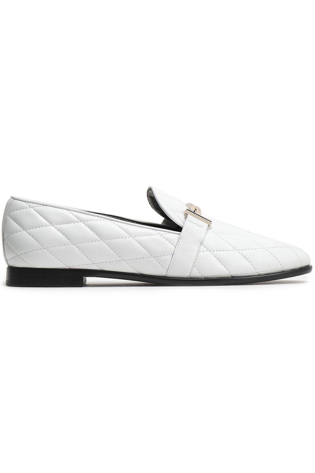 White Quilted leather loafers | Sale up 