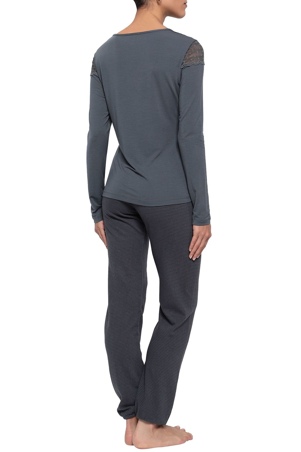 Women Pajama Set Sleepwear Sleeveless Strap Nightwear Lace Trim Satin Cami Top Pajama Sets 