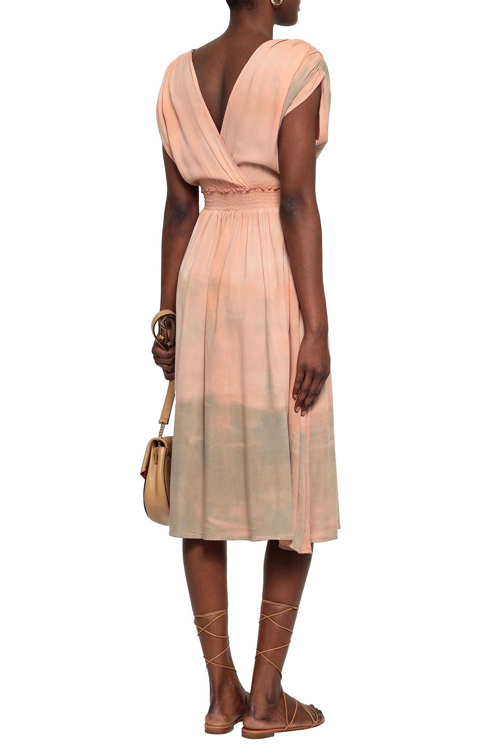 KAIN Wrap-effect woven midi dress