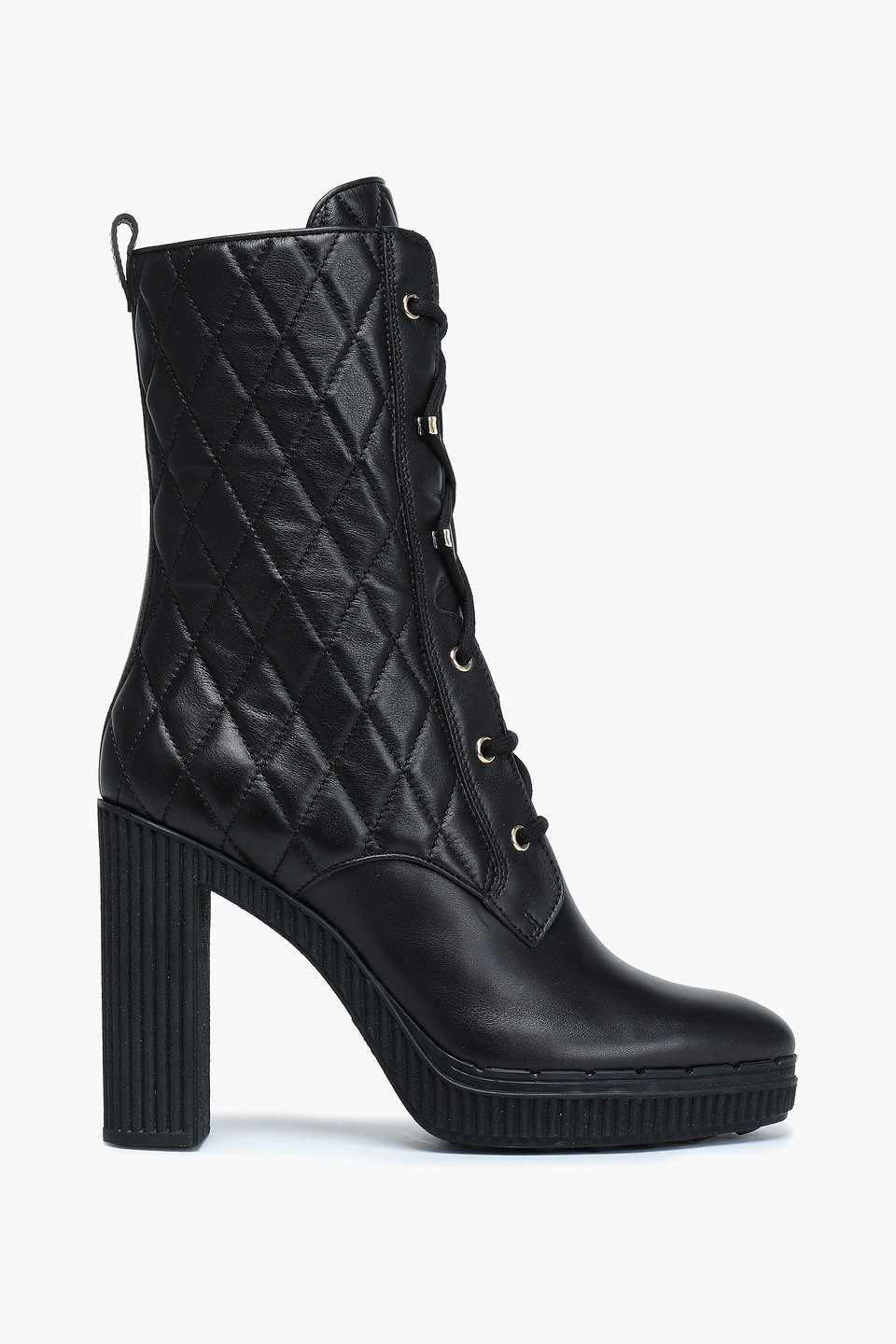 Quilted leather boots