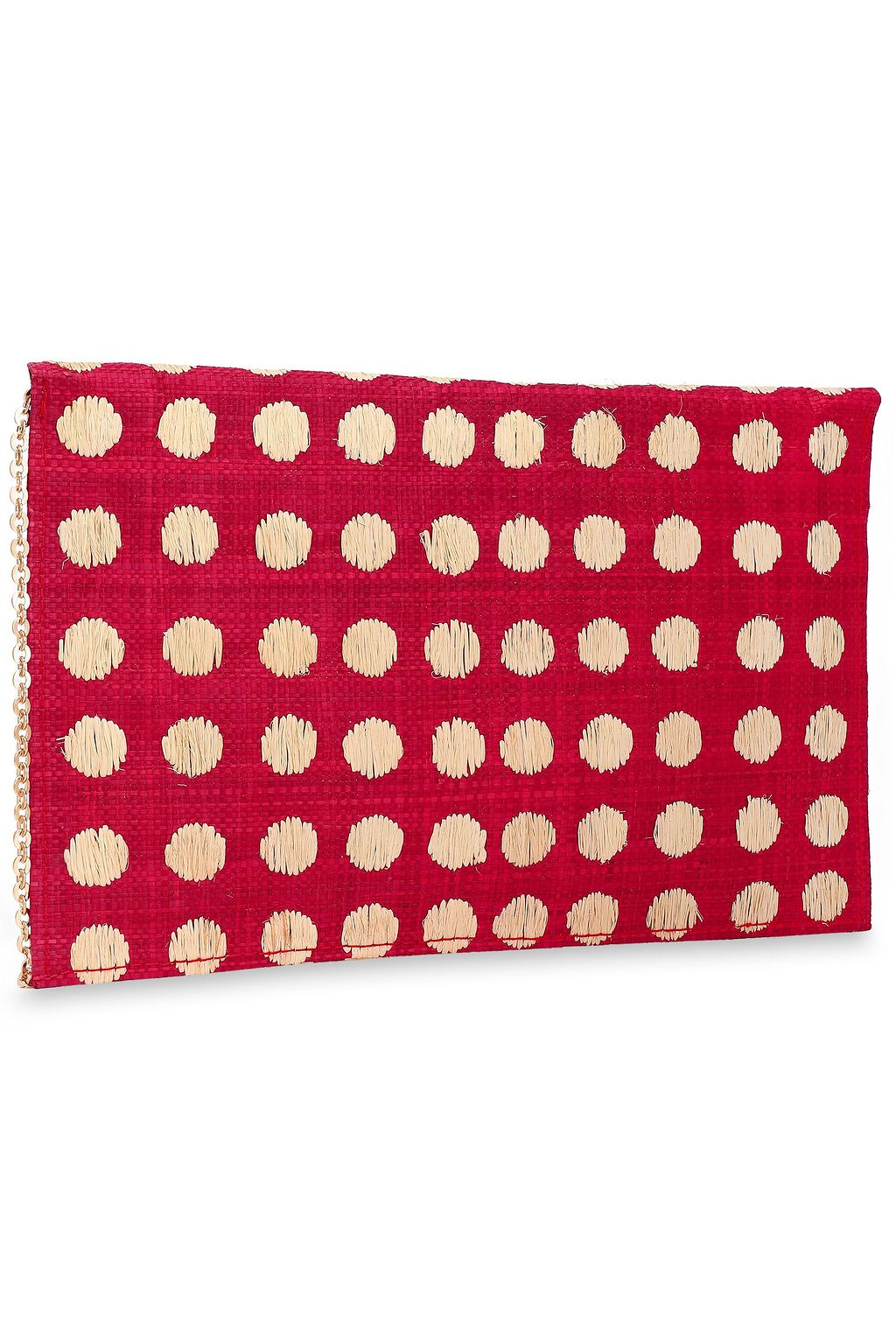 KAYU Tulum polka-dot straw clutch