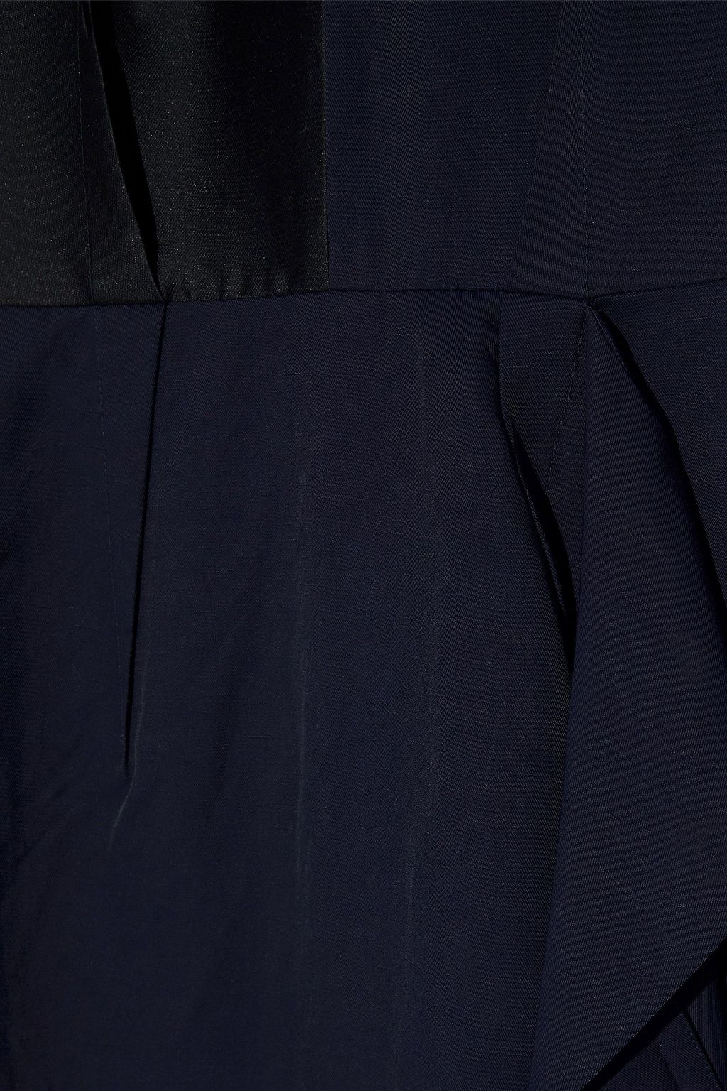 STELLA MCCARTNEY Neema asymmetric satin-paneled twill dress