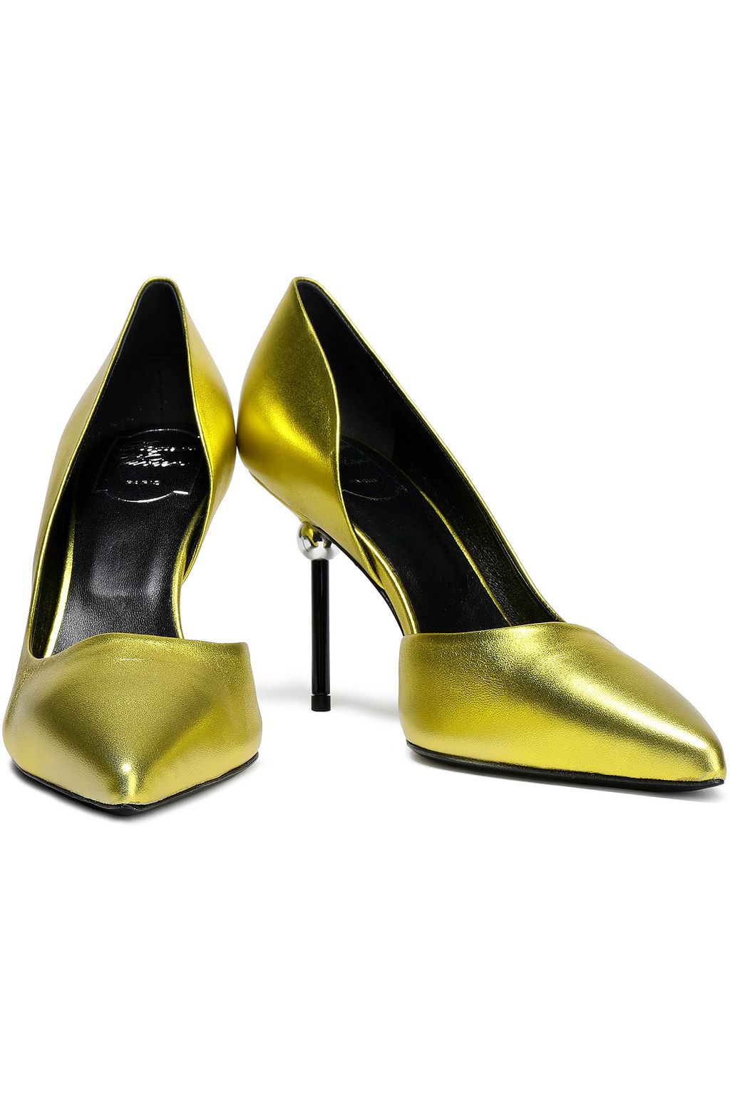 ROGER VIVIER Metallic leather pumps