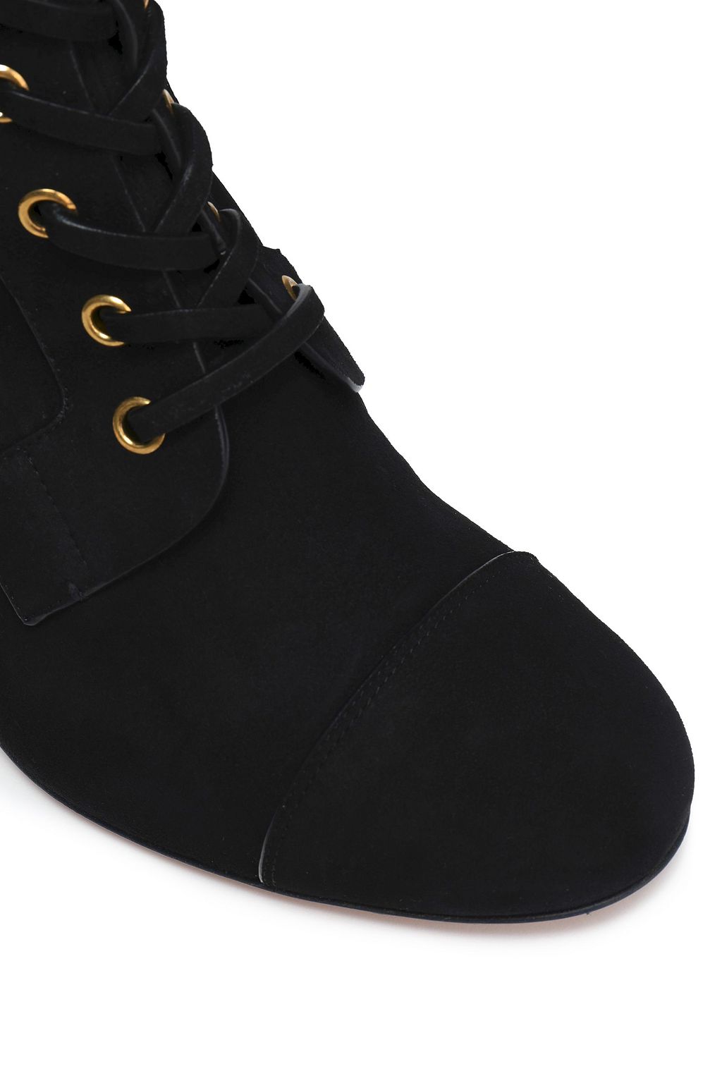 STUART WEITZMAN Lace-up stretch-suede ankle boots