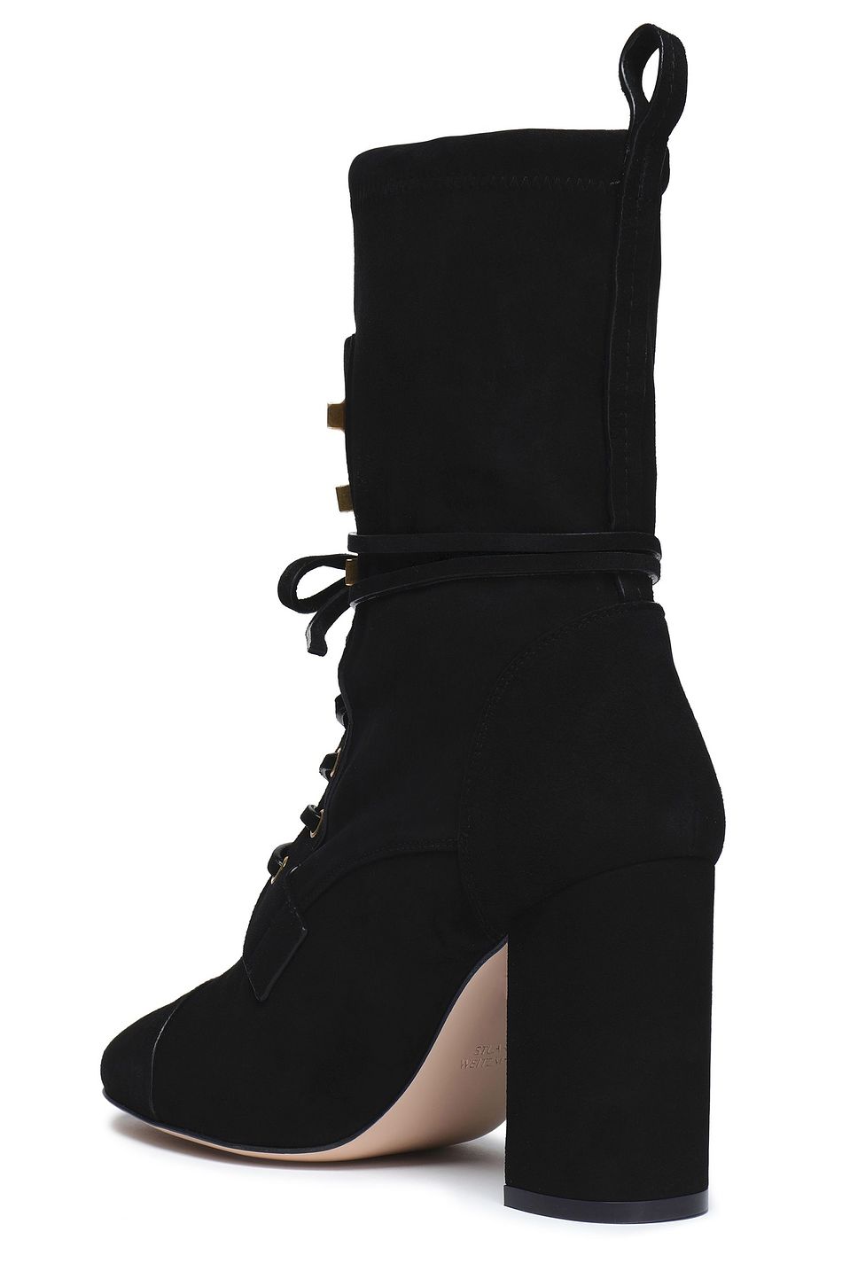 stuart weitzman lace up booties