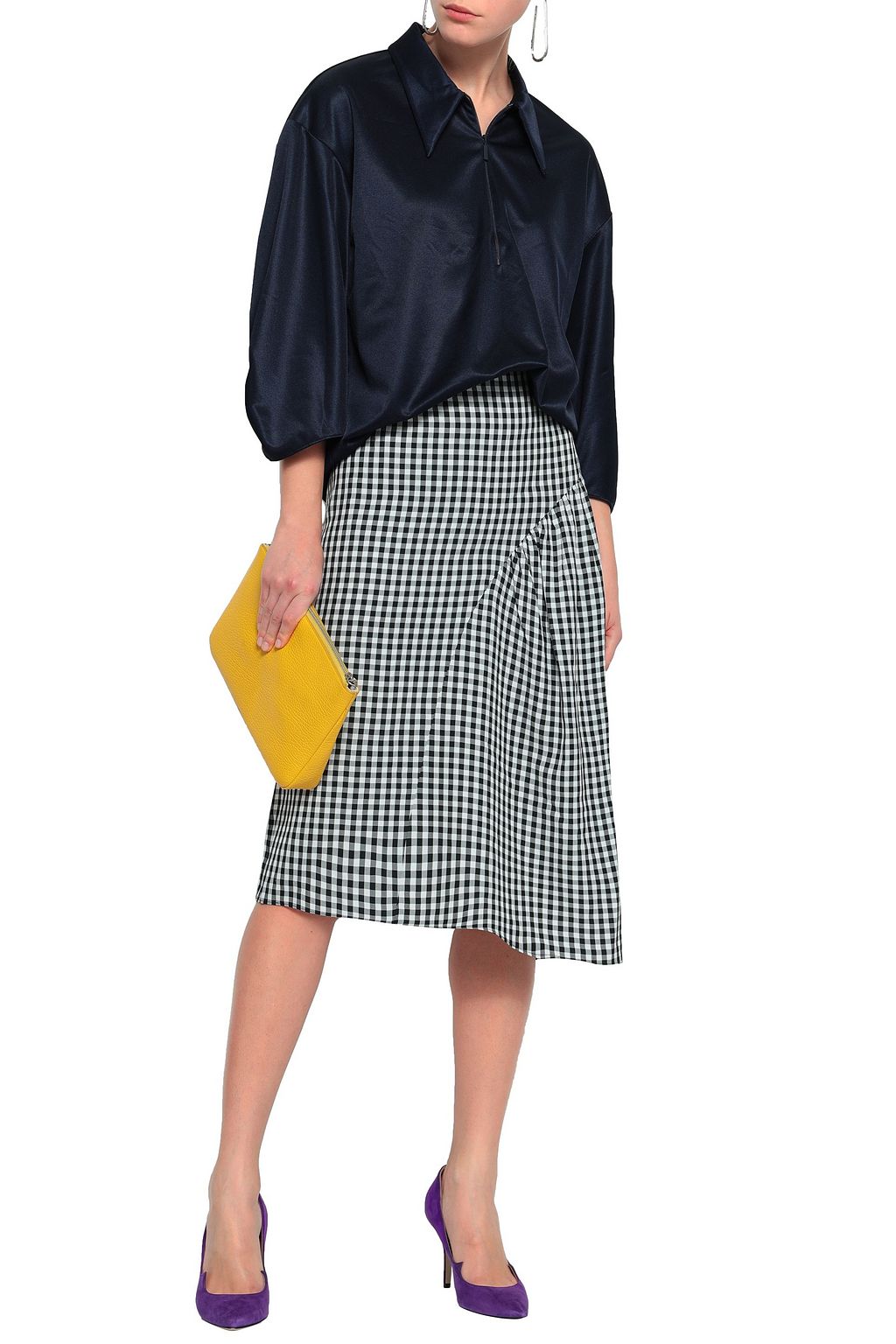 TIBI Piqué blouse