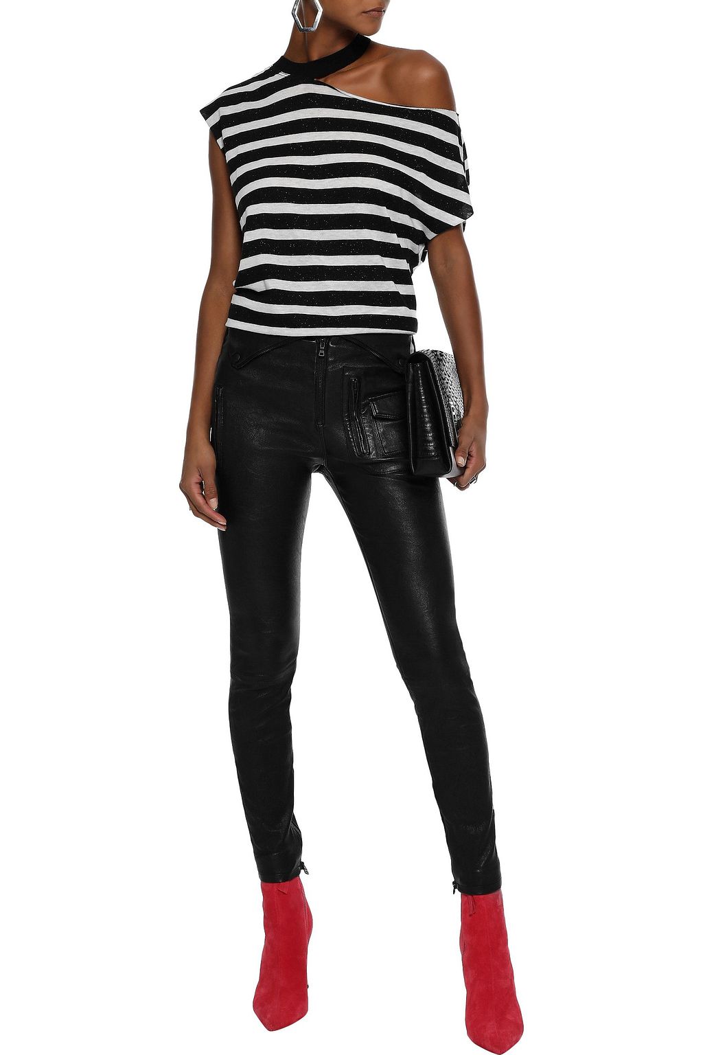 RTA Diavolina zip-detailed leather skinny pants