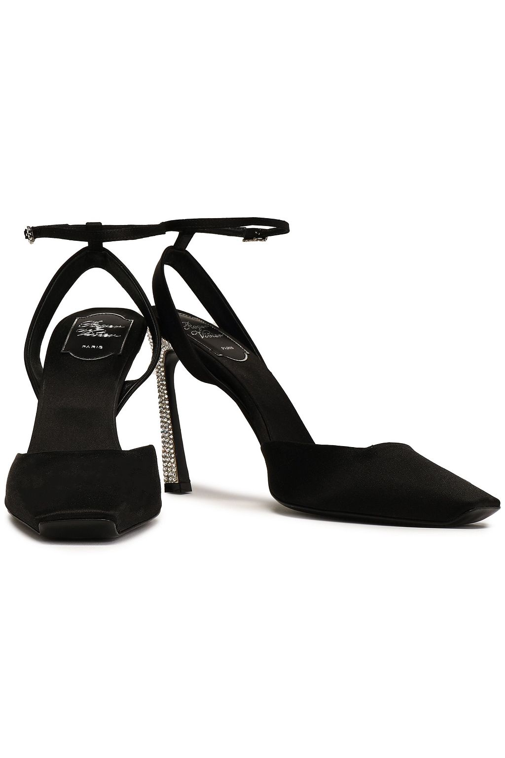 ROGER VIVIER حذاء بمب من الساتان المزين