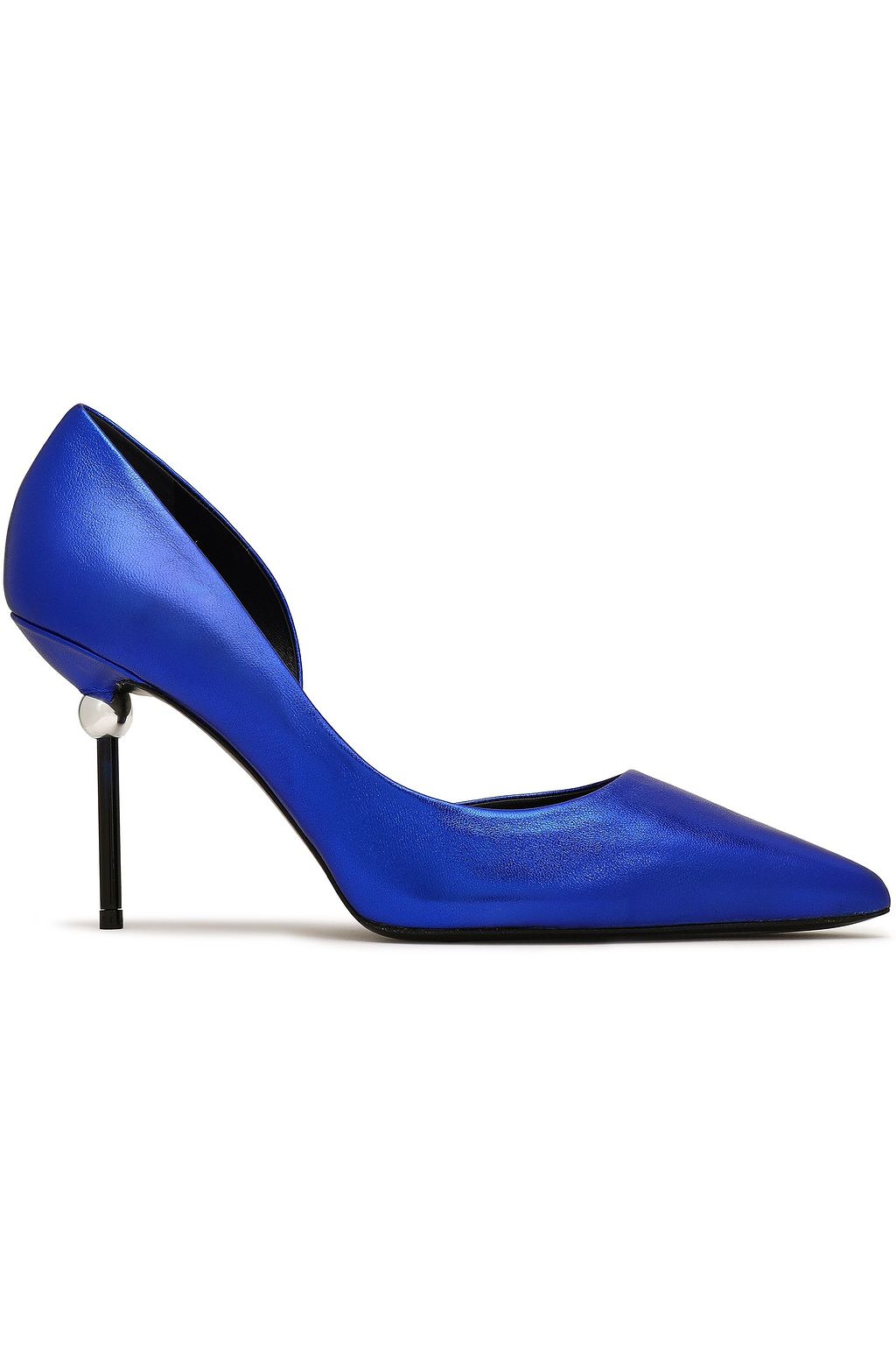 metallic blue pumps
