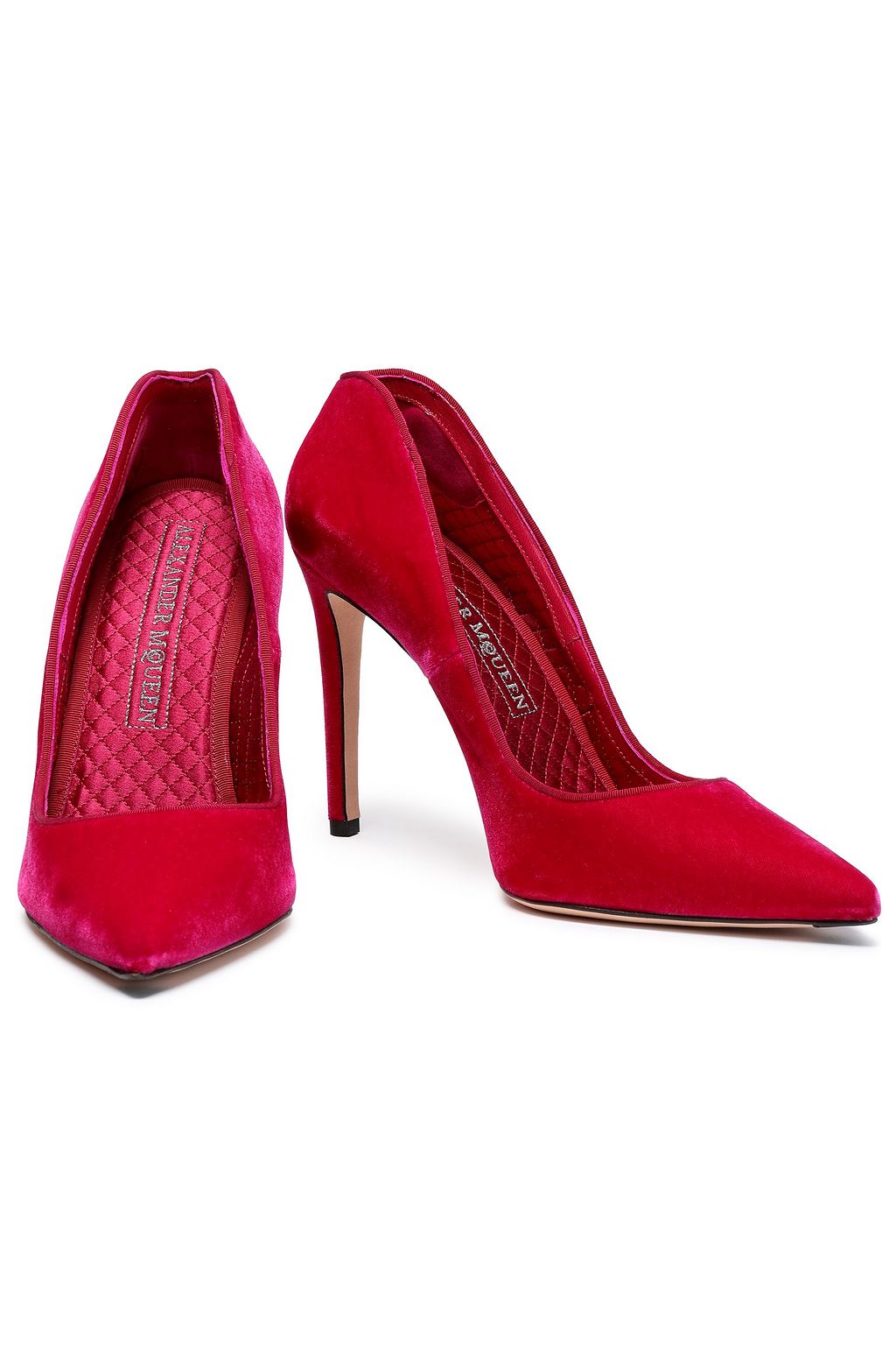 alexander mcqueen velvet red