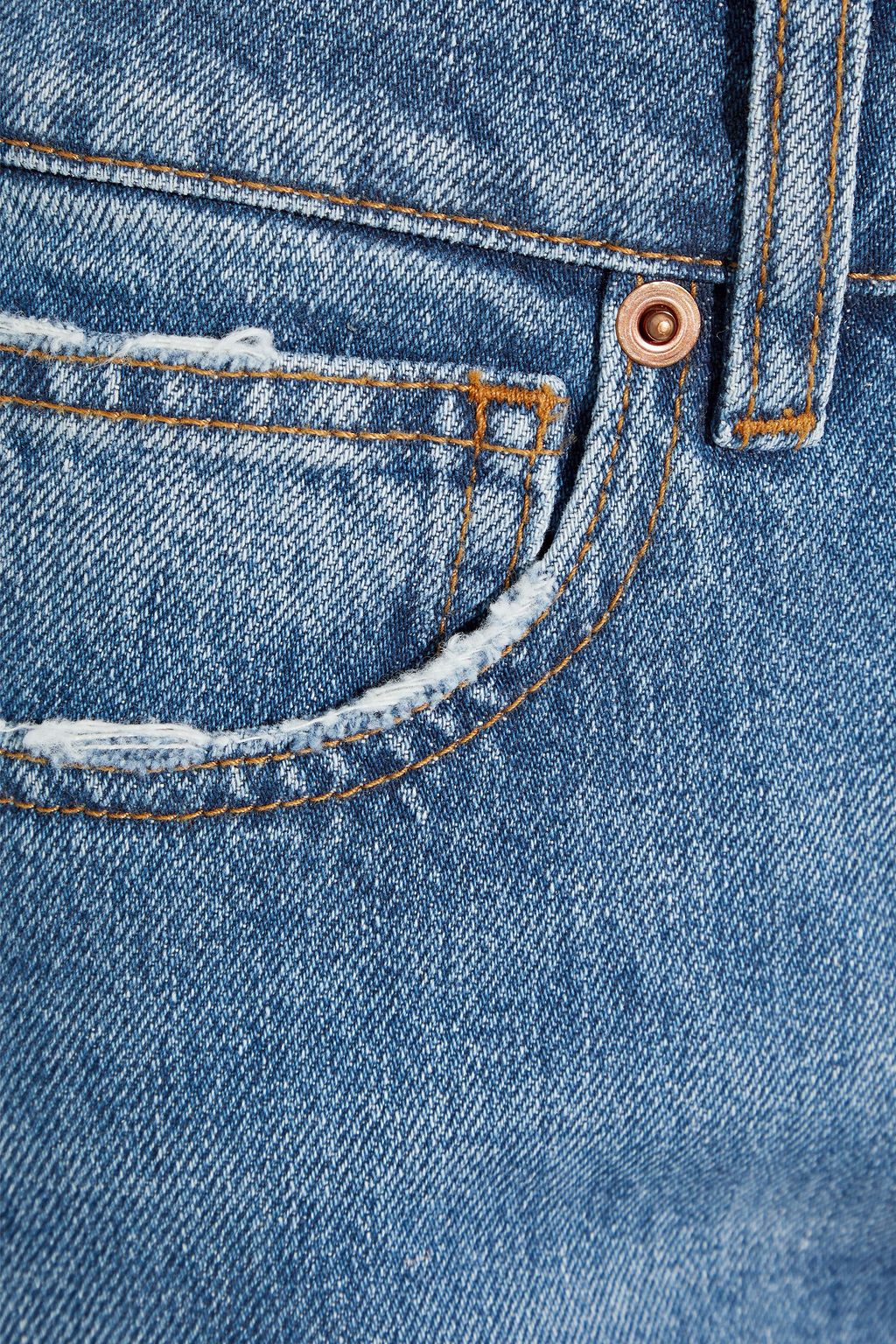 IRO Argan cropped distressed high-rise slim-leg jeans